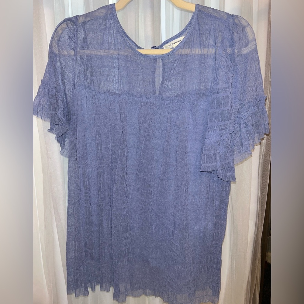 Max Studio Blue Top